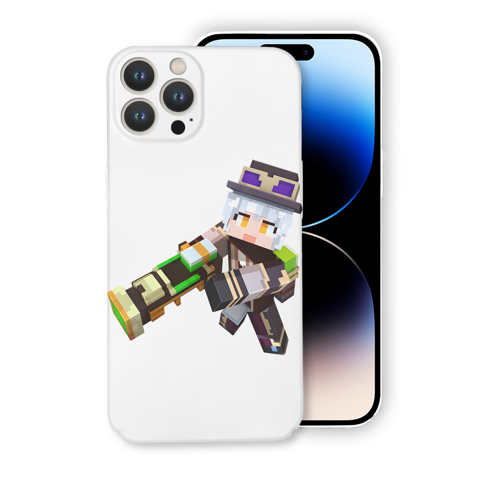 （画像用） マインクラフト ブロックの世界 Minecraft MC Block world 【iPhone 14シリーズ対応】ハードケース